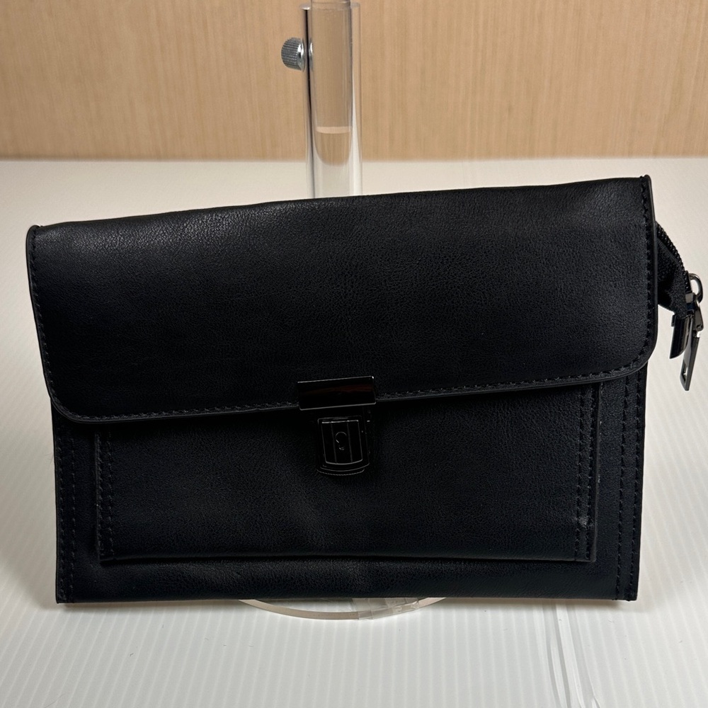 Black Leather Clutch